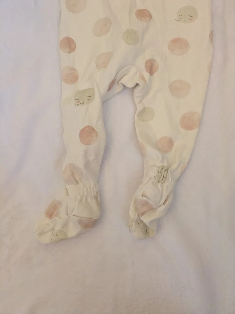 Pehr Baby Zip-Front One-Piece Pajamas Cream Moon Planet 3-6 Month Organic Cotton
